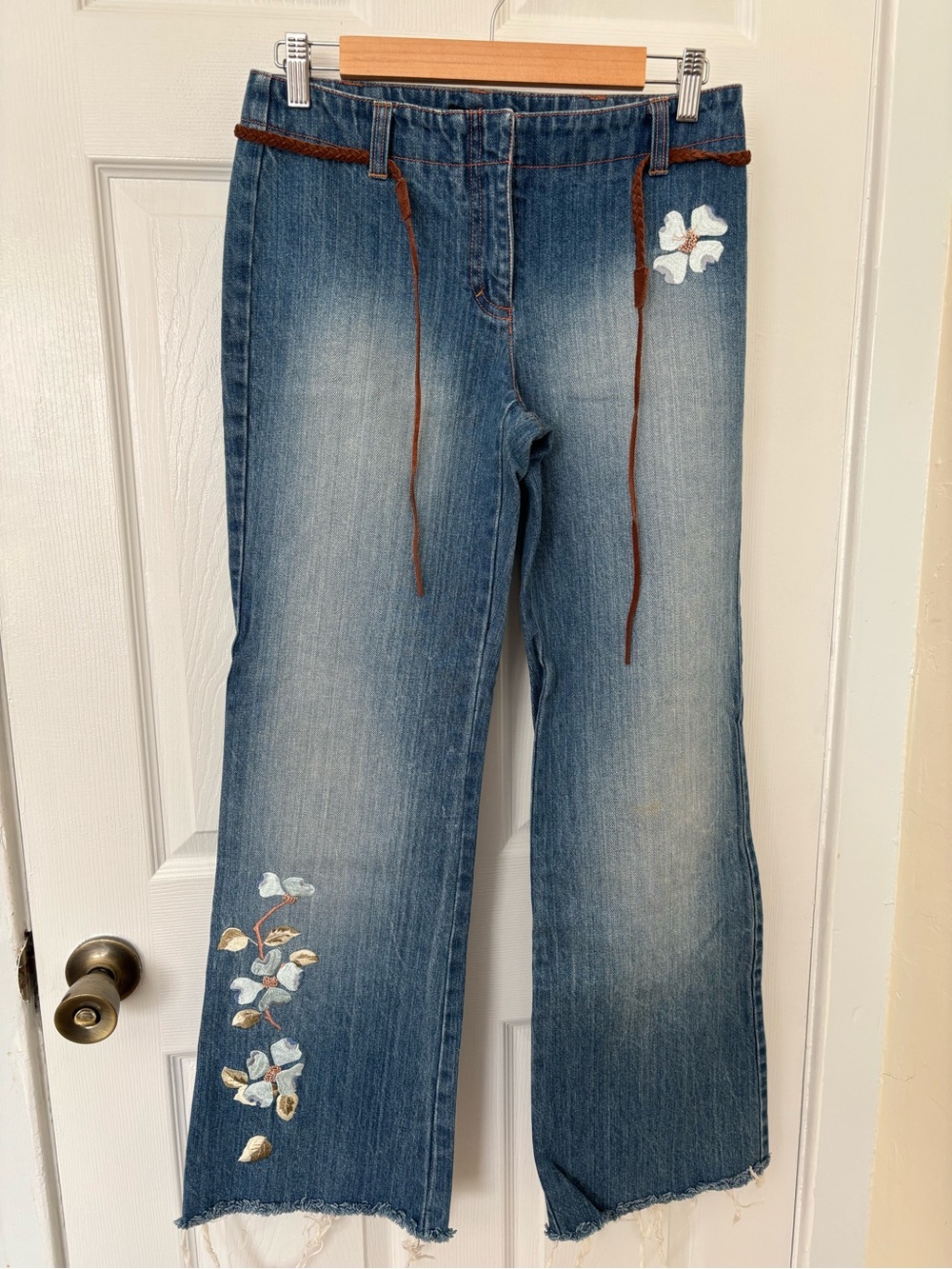 Vintage Kenneth Cole Embroidered Straight-Leg Jeans